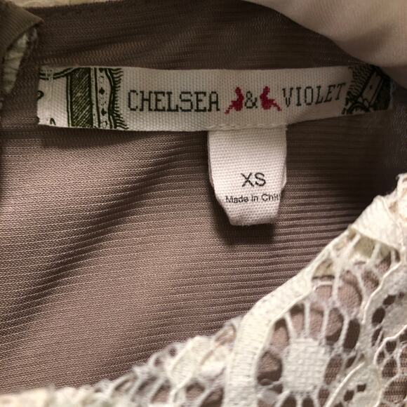 Anthropologie Chelsea & Violet, Lace Covered Sheath Dress XS - Picture 2 of 7